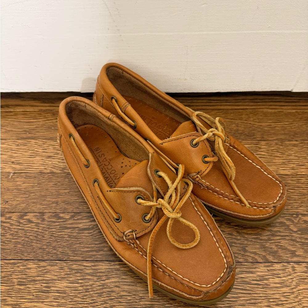 Minnetonka boat shoe driving moccasin loafer leather size 7